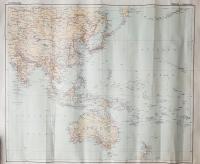 Карта Азия Австралия Океания 1:20 000 000