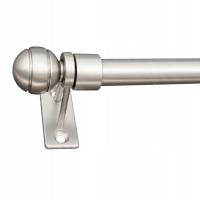 MINI KARNISZ METALOWY zazdrostka 60 cm rozsuwany do 80 cm srebrny SATYNA