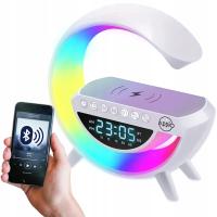 RGB светодиодный игровой светильник динамик Qi индукционное зарядное устройство часы радио будильник