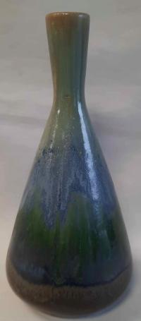 Wazon Ceramika Szkliwiona Vintage PRL Naklejka