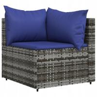Sofa Ogrodowa Rattan PE Szary 63x63x57,5 cm