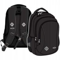 Plecak 3 komorowy BP77 St.Black Vintage czarny gładki