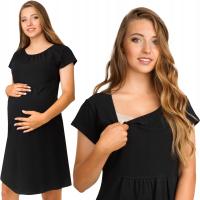 Ночная рубашка для беременных кормление малина S / M черный