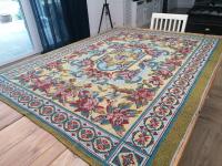 TKANY DWUSTRONNY KILIM OBRUS KAPA NARZUTA ŻĄKILE RÓŻE G 137 x 175