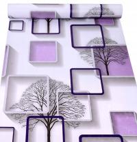 Tapeta na ścianę geometryczny kwadrat wzór drzewa samoprzylepna okleina9113