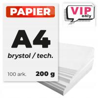 Papier techniczny BRYSTOL biały gruby 200g A4 100 ark.