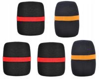 ГУБКА ДЛЯ МИКРОФОНА ЗАЩИТНАЯ КРЫШКА ДЛЯ МИКРОФОНА 80X55 ММ ЧЕРНЫЙ 5 ШТ