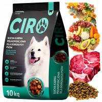 Сухой корм для собак Ciro 10 кг говядина все породы для взрослых 30% мяса