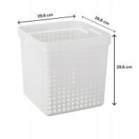 Organizer pojemnik pudełko box kosz 29,6x29,6x29,6cm łazienka kuchnia salon