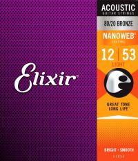 Struny Elixir NanoWeb 80/20 Bronze 12-53 (11052)
