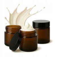 20x Słoiczki Słoiki Szklane Brązowe 100g z Ciemnego Szkła na Krem Balsam
