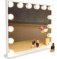 LUSTRO DO MAKIJAŻU KOSMETYCZNE HOLLYWOOD DUŻE PODŚWIETLANE 58x46cm