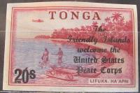 Tonga stary znaczek z nadrukiem (8/10