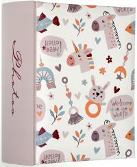 Album na zdjęcia wsuwane 10x15 200 zdjęć na prezent elegancki szary szyty