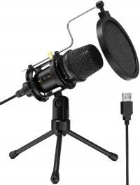 Mikrofon USB mikrofon pojemnościowy NJSJ + statyw
