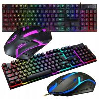 ИГРОВАЯ КЛАВИАТУРА СО СВЕТОДИОДНОЙ ПОДСВЕТКОЙ, НАБОР ДЛЯ МЫШИ