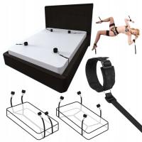 Наручники БДСМ секс эротический набор для рук и ног кровать ремень на липучке