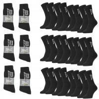 EVERLAST DŁUGIE Skarpety męskie Skarpetki bawełniane czarne 12 par