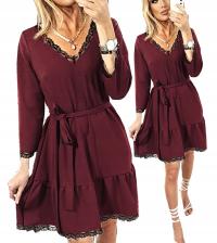 Toptrendtop sukienka na co dzień dzianinowa do połowy łydki