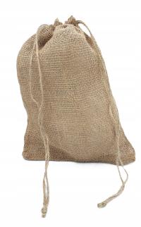 Worek jutowy ze sznurkiem, duży woreczek z juty 60x80 cm na prezenty święta