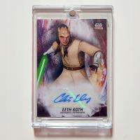 Karta Topps Star Wars Galaxy - Eeth Koth - Chris Edgerly - Autograf
