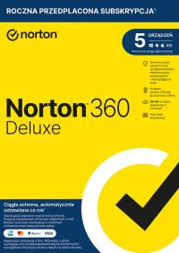 Symantec NORTON 360 Deluxe 2026 nie wymaga karty 5 st. / 12 miesięcy ESD