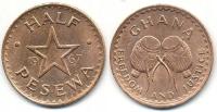 Ghana Half Pesewa - 1967r ... Монеты