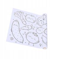 Rolka papieru do kolorowania do rysowania dla dzieci 12x118 cala Wczesny materiał edukacyjny Jedzenie