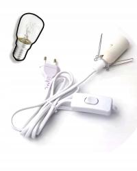 Lampa solna Przewód do solnej lampki zasilanie sieciowe