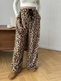 WIELOKOLOROWE KLASYCZNE SPODNIE MIŚ DŁUGA SZEROKA NOGAWKA SHEIN 38