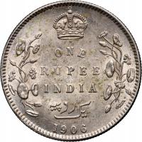 #AJ# Indie, Edward VII, rupia 1906