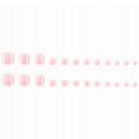 Paznokcie PRESS ON NAILS TIPSY 24 na stopy french TRADYCYJNY KLASYK