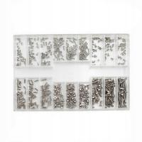 Zestaw śrubek od 1,2mm do 2mm 500 sztuk srebrne jakar