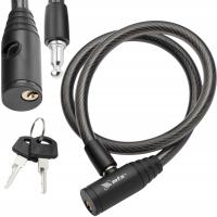 Blokada rowerowa kłódka z linką do roweru 65cm
