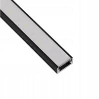 Алюминиевый профиль для светодиодной ленты 2 м Черный