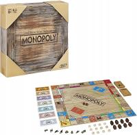 Monopoly Rustic, specjalna edycja z drewna j. francuski