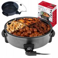 Электрическая сковорода с разделением на 4 зоны, антипригарная сковорода 42 см 1500 Вт