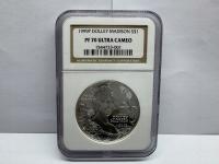 Srebrna moneta 1$ 1999p Dolley Madison PF 70 ULTRA CAMEO