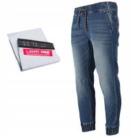 LAHTI PRO SPODNIE ROBOCZE JOGGERY JEANSOWE NIEBIESKIE STRETCH L40535