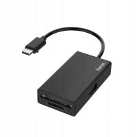 HAMA CZYTNIK KART SD/microSD + USB-C 1xUSB-A