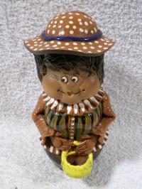 PIĘKNA DUŻA SKARBONKA CERAMICZNA RĘCZNIE WYKONANA