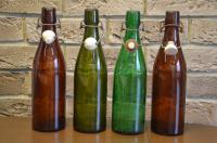 Довоенные цветные пивные бутылки-набор из 4