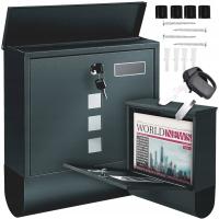 Почтовый ящик для газет, почтовый ящик, Антрацит, большой почтовый ящик A4 для дома