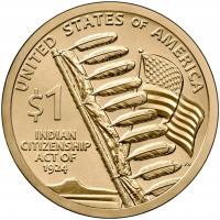 1$ Indianka 2024 D Native American Sacagawa