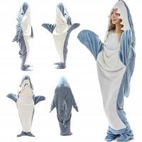 Акула одеяло акула пижамы спальный мешок костюм синий размер XXL