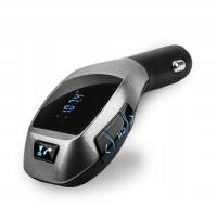 Bluetooth Transmiter FM z wyświetlaczem LED + USB