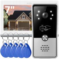 ВИДЕОДОМОФОН ПРОВОДНОЙ ВИДЕОДОМОФОН КОМПЛЕКТ RFID СЧИТЫВАТЕЛЬ КАЛИТКА ВОРОТА 7