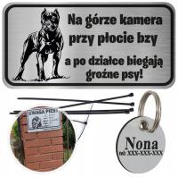 TABLICZKA UWAGA PIES ADRESÓWKA CANE CORSO