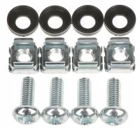 ŚRUBY MONTAŻOWE DO SZAFY RACK 4 SZTUKI M6 ZESTAW ŚRUBEK M6 RACK