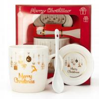 KUBEK ŚWIĄTECZNY - zestaw w pudełku z zaparzaczem i łyżeczką 350 ml KB33WZ2